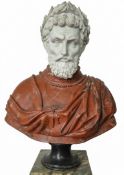 Red marble bust