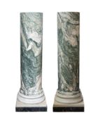 Pair of Green Marble Columns
