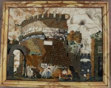 Polychrome marble panel