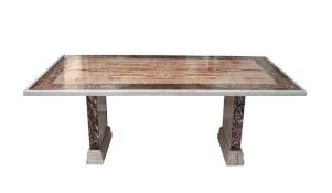 Broccatello marble table