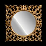 Rectangular wooden mirror
