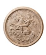 Marble relief of St. George