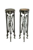 Pair of bronze braziers