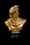 Bust of Apollo in gilded bronze