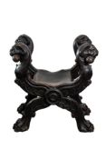 Savonarola armchair in walnut