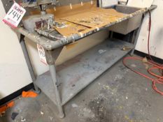 STAINLESS STEEL PREP TABLE W/ SINK, 6' X 28", 34" COUNTER HT
