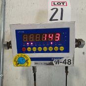 INDIANA SCALE CO. 4' X 4' PALLET SCALE, MODEL LP7620, 5,000 LB CAPACITY, W/ MODEL LP7510 DRO