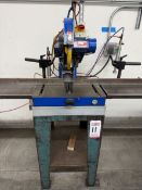 CTD 12" MITRE SAW, MODEL M25R, 3725 RPM, S/N 882R, W/ (2) PNEUMATIC MATERIAL HOLD DOWNS