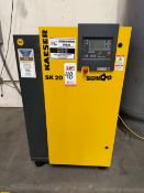 2023 KAESER SK 20 AIR COMPRESSOR, ROTARY SCREW TYPE, 20 HP, SIGMA CONTROL 2 DIGITAL CONTROLLER,