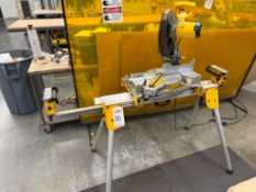 DEWALT 12" COMPOUND MITER SAW, MODEL DWS715, W/ DWX724 COMPACT MITER SAW STAND