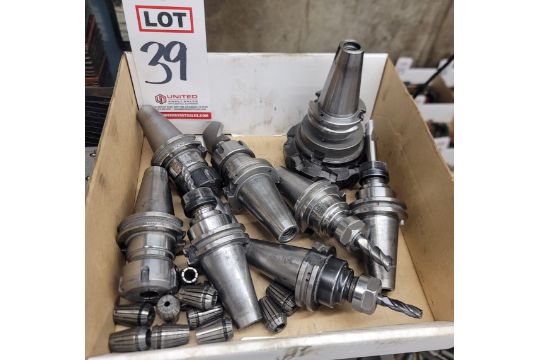 LOT - CAT 40 TOOL HOLDERS AND COLLET TOOL HOLDERS