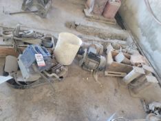 LOT - (3) USED MOTORS, WATER PUMP, (4) 17" STEEL RISERS AND MISC. HARDWARE