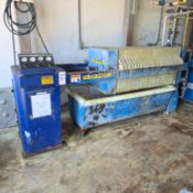 PACIFIC PRESS PLATE & FRAME FILTER PRESS, MODEL P630E-132A-6R, 24.8" X 24.8" PLATES, CAKE