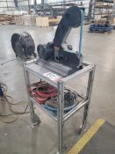 JET 1" X 42" BELT AND 8" DISC SANDER, 1/3 HP, W/ ALUMINUM STAND
