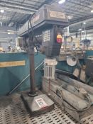 34" RADIAL ARM DRILL PRESS, 120V, SINGLE PHASE, MODEL 5PHC6, BRAND UNKNOWN, DOES NOT HAVE A TABLE