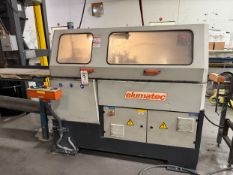 ELUMATEC SA 142/35 AUTOMATIC PRODUCTION SAW, S/N 1423530520, W/ DAYTON DUST COLLECTOR