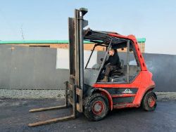 LINDE H60D FORKLIFT*C/W PALLET TINES*ENGINE SMOKES*