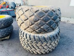 SET OF WHEELS AND TURF TYRES TO SUIT JOHN DEERE TRACTOR*8 STUD*