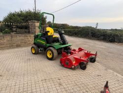 2017 JOHN DEERE 1570 TERRAINCUT 4WD OUTFRONT RIDE ON MOWER WITH TRIMAX FLAIL DECK