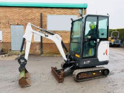 BOBCAT E17 EXCAVATOR *1503 HOURS* *YEAR 2019* *C/W BUCKET*