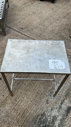 STAINLESS STEEL TABLE L=60 CM H=61 CM W=41 CM WEIGHT =10.5 KG