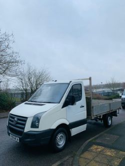 2009 59 VOLKSWAGEN CRAFTER 35 BLUE TDI 109 M DROPSIDE VAN - 144K MILES - TOWBAR *NO VAT*