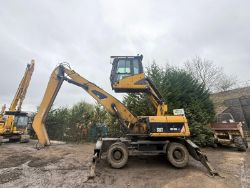CATERPILLAR M318D-MH WHEELED MATERIAL SCRAP HANDLER EXCAVATOR *14,458 HOURS*