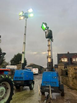 SUPER LIGHT VT1 SINGLE AXLE LIGHTING TOWER WITH BUILT IN GENERATOR