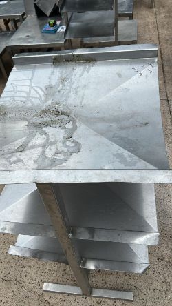 STAINLESS STEEL MULTI-TIERED INDUSTRIAL METAL RACK