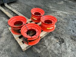 SET OF UNUSED BOBCAT SKIDSTEER WHEEL RIMS
