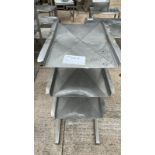 STAINLESS STEEL MULTI-TIERED INDUSTRIAL METAL RACK