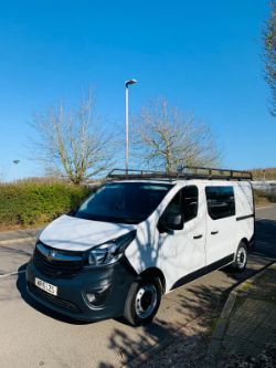 2015 15 VAUXHALL VIVARO 2700 CDTI CREW CAB VAN - 164K MILES - 6 SEATS - ROOF RACKS *NO VAT*