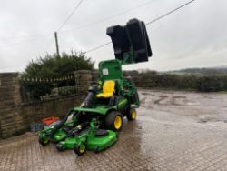 2015 JOHN DEERE 1570 TERRAINCUT 4WD OUTFRONT RIDE ON MOWER WITH HIGH TIP COLLECTOR