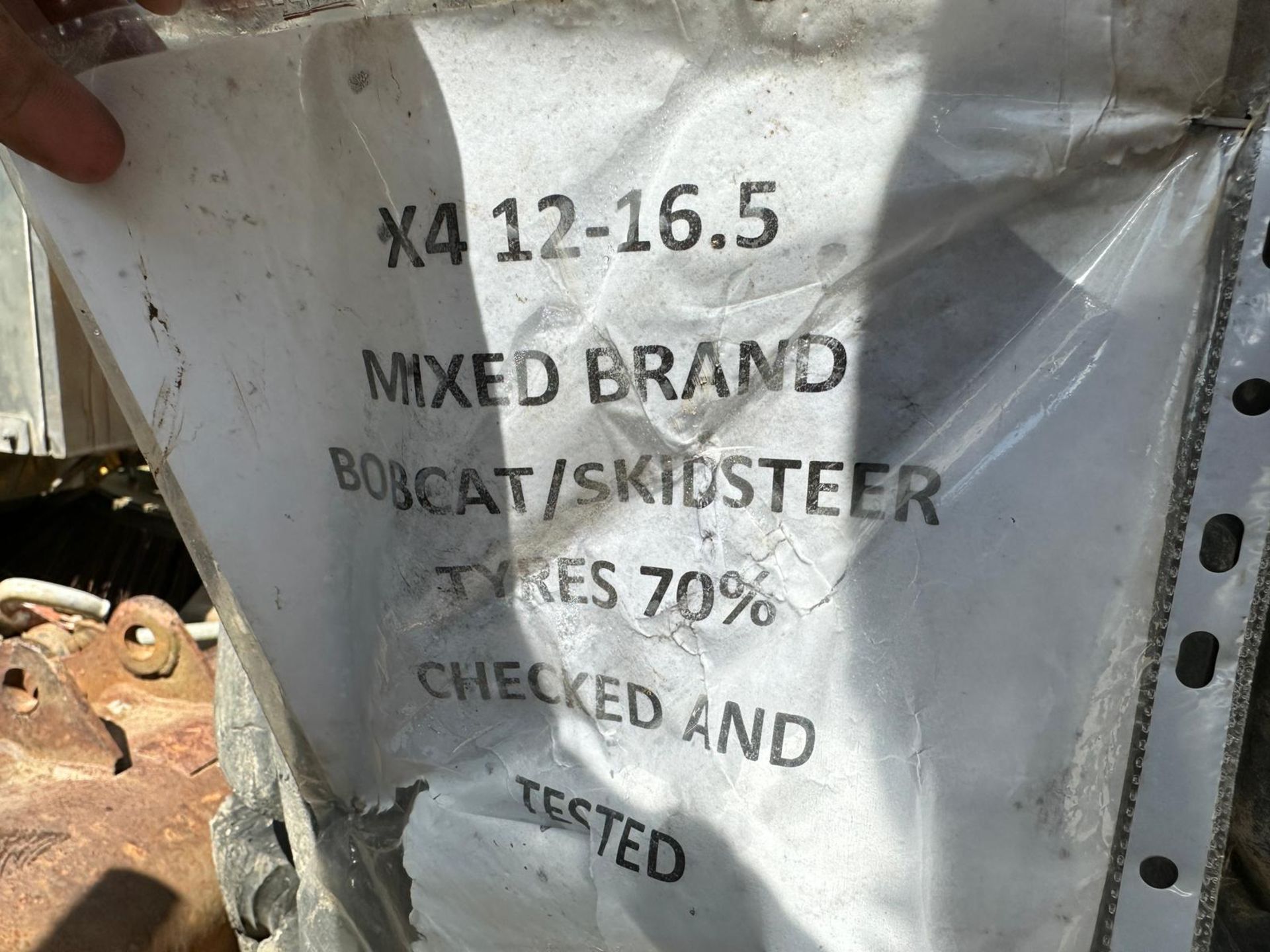 SET OF X4 BOBCAT SKIDSTEER TYRES (12-16.5) - Image 6 of 8