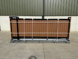 UNUSED 13FT ELECTRIC SLIDING GATE - TEAK COMPOSITE FINISH