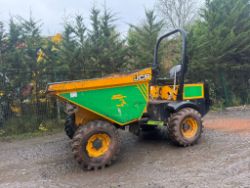 2017 JCB 3T-1 FRONT TIP 3 TON DUMPER - 1756 HOURS - RUNS AND DRIVES.