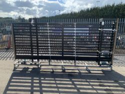 UNUSED BLACK 13FT ELECTRIC CANTILEVER GATE