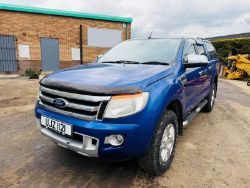 2012 FORD RANGER LIMITED 4X4 TDCI PICK UP - 103K MILES - AIR CON - LEATHER SEATS