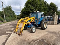 FORD 4110 54HP TRACTOR WITH BOMFORD LOADER - 2211 HOURS - RUNS AND DRIVES