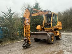 CASE POCLAIN 688B WHEELED EXCAVATOR RUBBER DUCK WITH BLADE