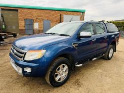 2013 63 FORD RANGER LIMITED 4X4 TDCI PICK UP - 155K MILES - BLUETOOTH - AIR CON