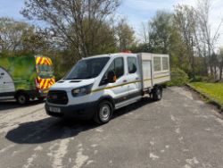 2019 19 FORD TRANSIT 350 4WD TDCI 130 DOUBLE CAB 6 SEATER DROPSIDE TIPPER VAN - 43K MILES - 2 KEYS