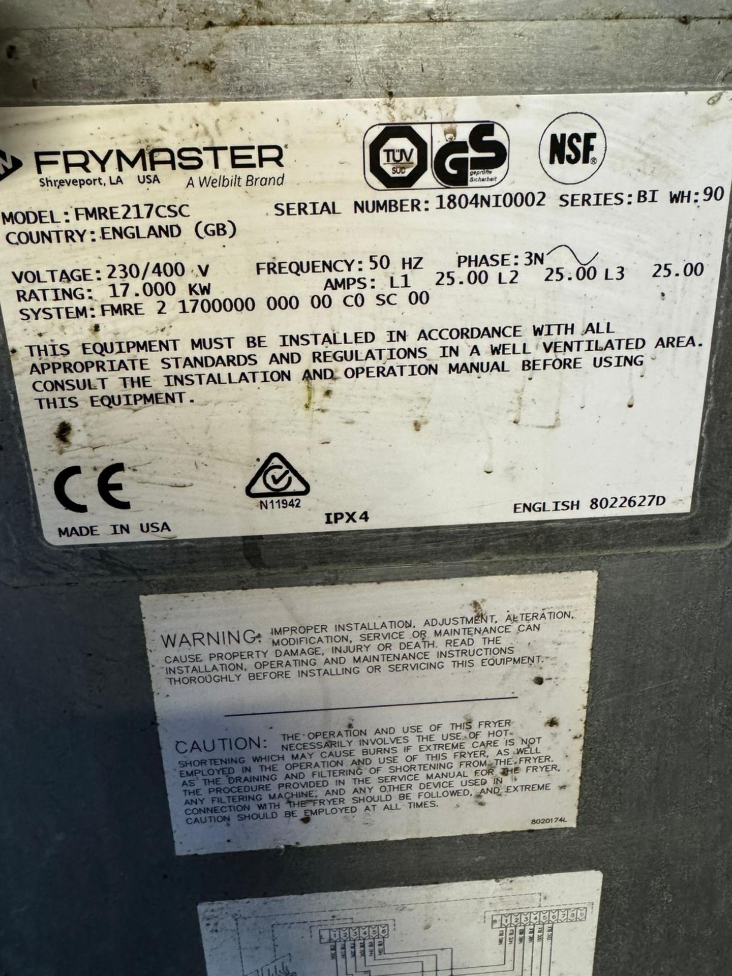 FRYMASTER TWIN TANK 4 BASKET ELECTRIC FRYER - Image 4 of 5