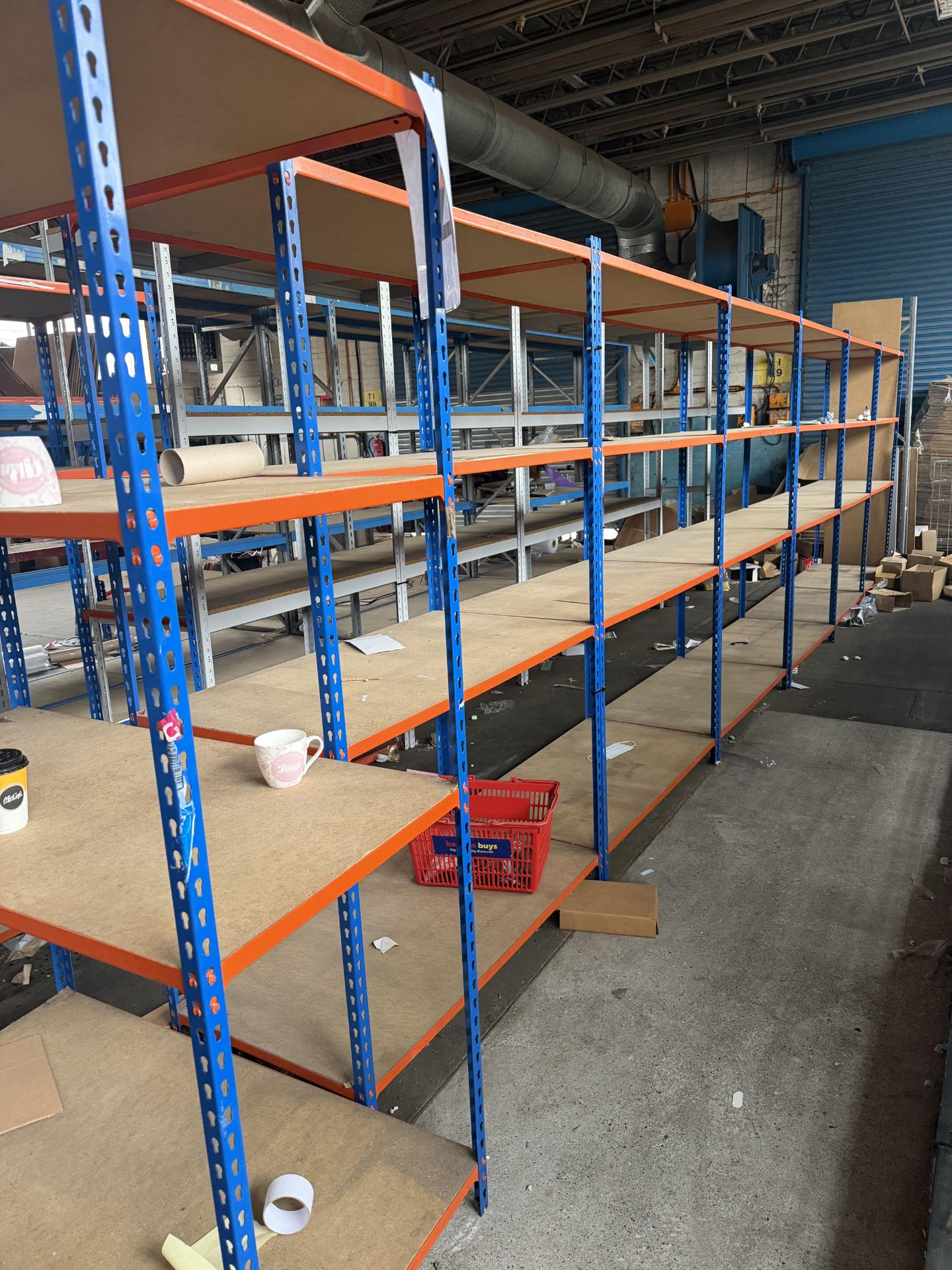 Orange Racking Tag VC00005 Information from the seller: 6 Bays Of Orange And Blue Storage ...