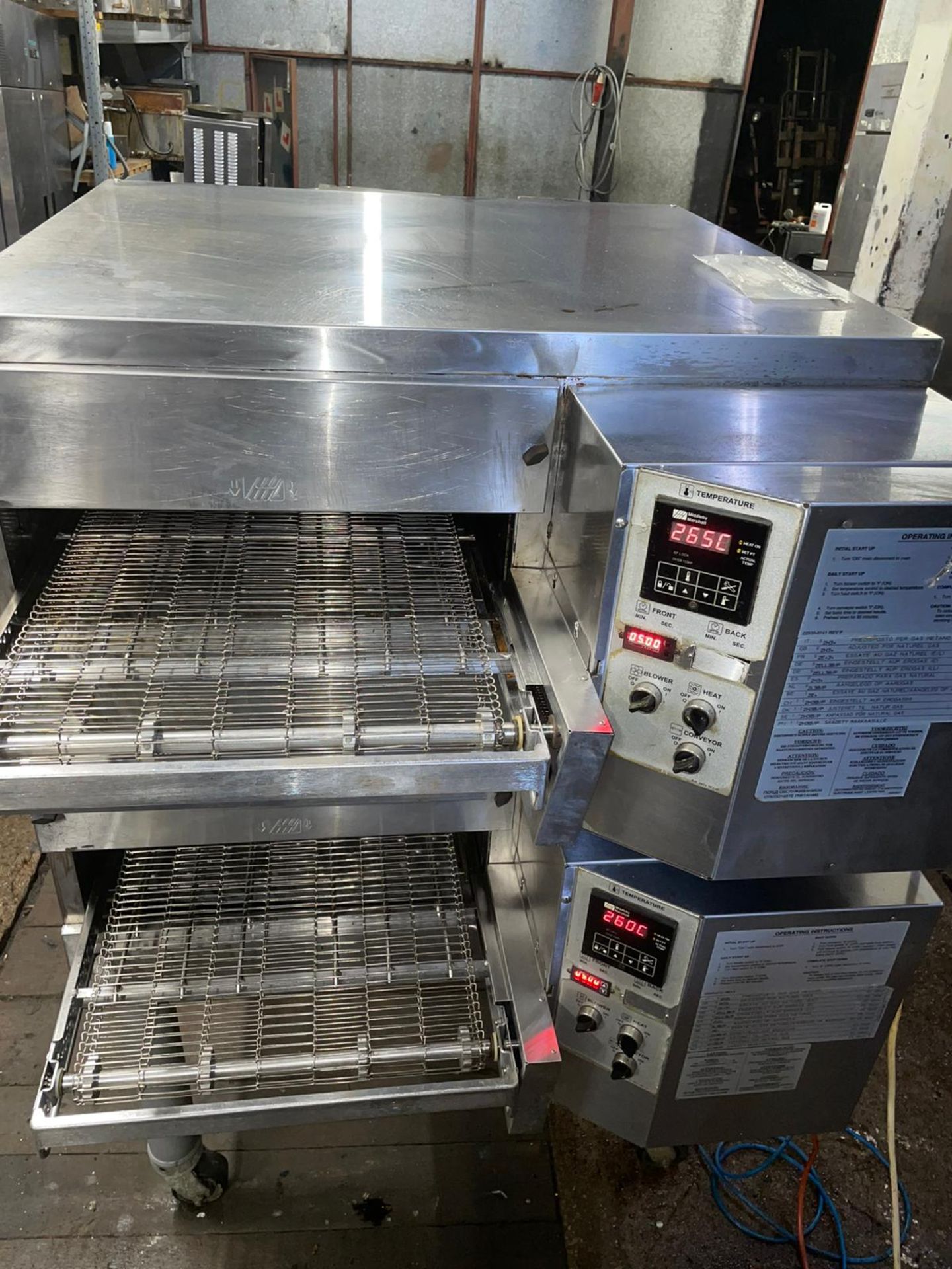 MIDDLEBY MARSHALL PS535 GS DOUBLE DECK CONVEYOR PIZZA OVEN - Image 3 of 7