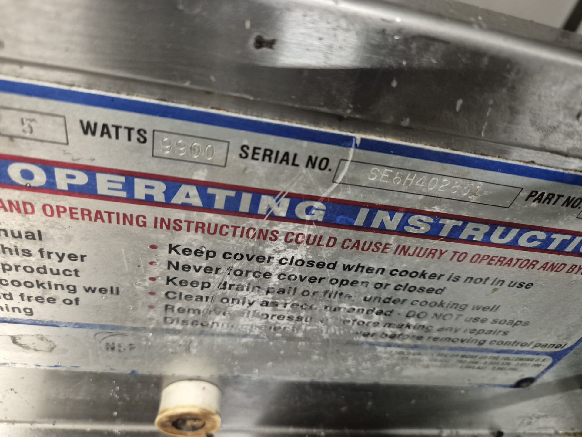 VIZU PRESSURE FRYER - ELECTRIC - Image 2 of 7
