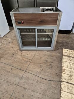 DOUBLE SLIDING DOOR COUNTER FRIDGE/FREEZER