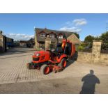 2013 KUBOTA BX2350 23HP 4WD COMPACT TRACTOR WITH UNDERSLUNG DECK AND REAR HIGH TIP COLLECTOR