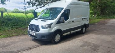 2019 19 FORD TRANSIT 350 WORKSHOP PANEL VAN - 76K MILES - INTERNAL RACKING - AIR CON
