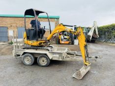 JCB 8014CTS EXCAVATOR *C/W DOUBLE AXLE PLANT TRAILER* *YEAR 2010*